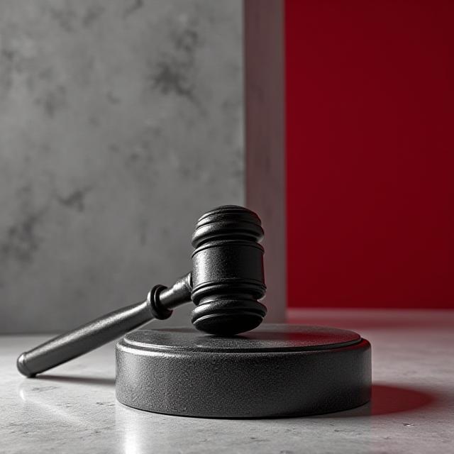 Close up of a luxury art auction paddle and gavel